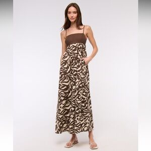 Abercrombie & fitch tie back baby doll maxi dress